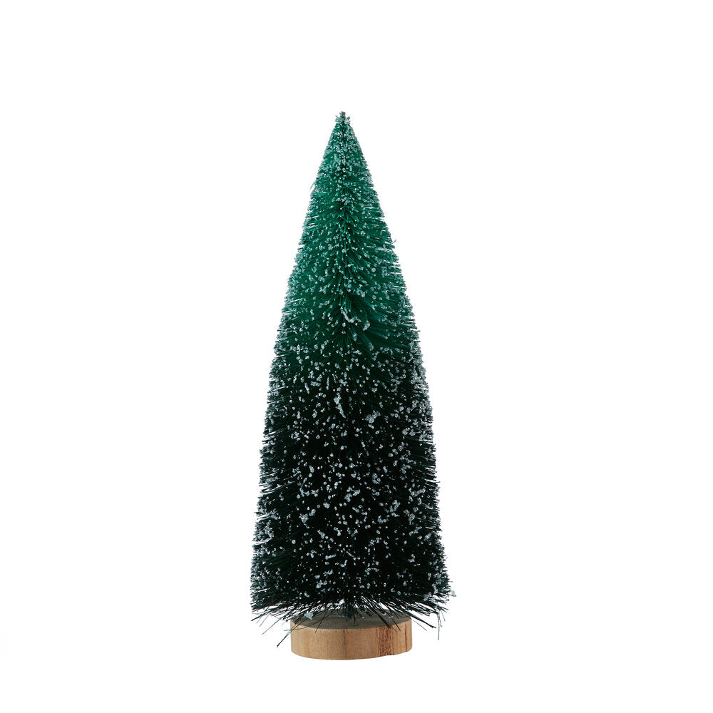 Juletræ børstet, tonet grøn - H 25 cm.